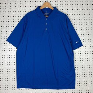 Nike Golf Polo Shirt Men XXL NWT Blue Dri Fit Swoosh Stitched 509167 Performance